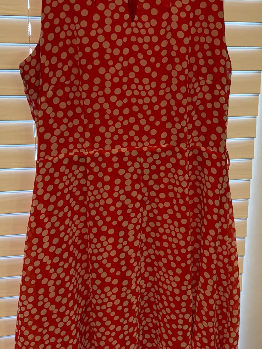 Red Polka Dot Sleeveless Dress